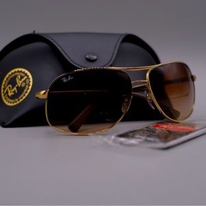 Ray-Ban RB3387 Aviator Brown Gradient Sunglasses .Unisex